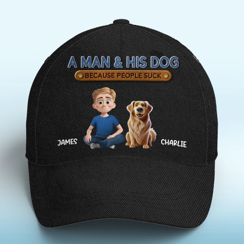 Custom Hat, All Over Print Classic Cap - Personalized Birthday Gifts For Dog Lovers, Dog Dad And Mom - The Pack’s Favorite Human
