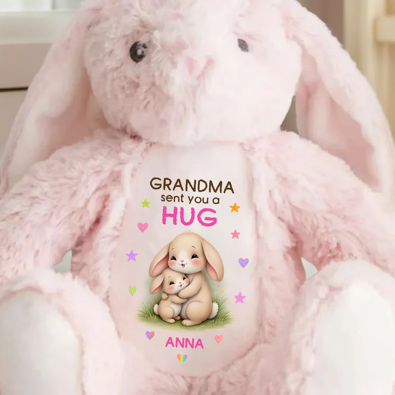Custom Easter Bunny Plush - Personalized Birthday Gifts For Mom, Grandma - Love Wrapped In A Hug