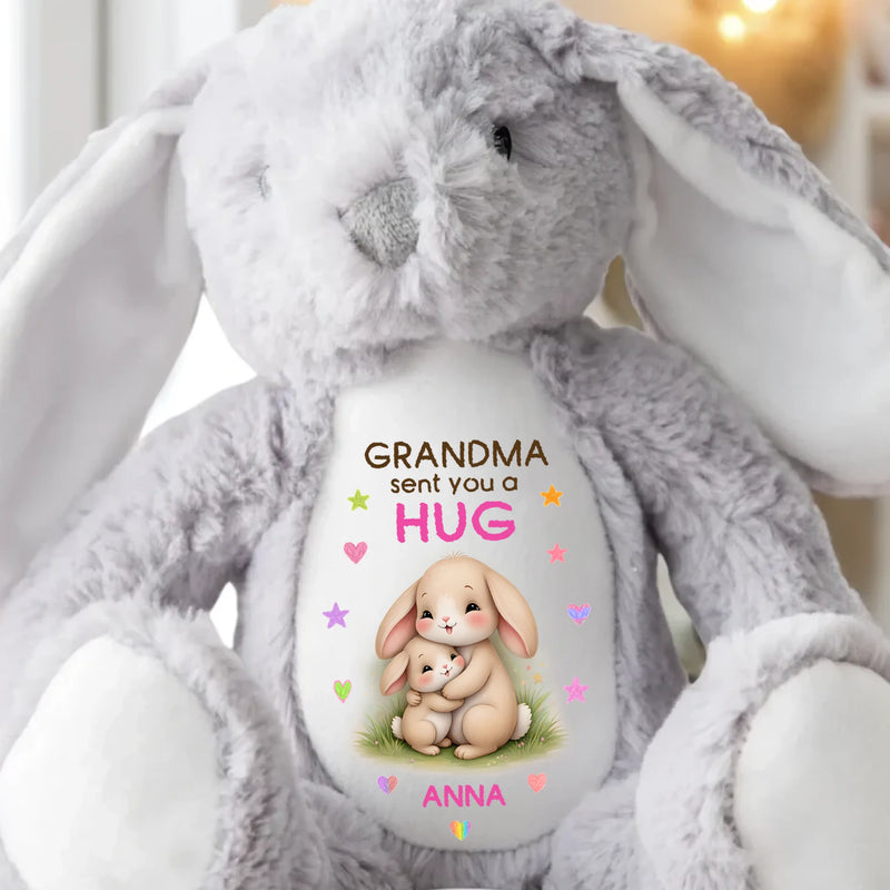 Custom Easter Bunny Plush - Personalized Birthday Gifts For Mom, Grandma - Love Wrapped In A Hug