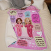 Custom Blanket - Personalized Best Friend Birthday Gifts For Women, Besties, Sisters, BFF - 10 Reasons You Are My Bestie