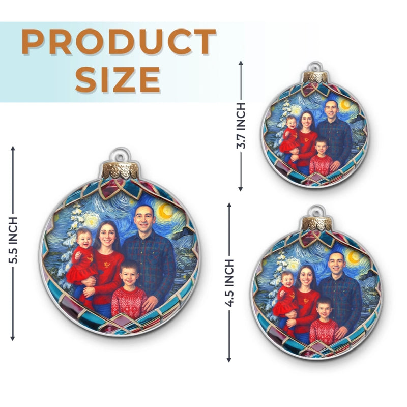 Custom Photo Acrylic Ornament - Personalized Christmas Birthday Gifts For Mom, Dad, Kids - Our Starry Christmas