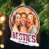 Custom Photo Funny Caricature Acrylic Ornament - Personalized Christmas Best Friend Birthday Gifts For Women, Besties, Sisters, BFF - Forever Connected