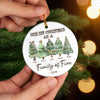 Family Is Like A Christmas Tree, It Needs Love To Shine Bright - Family Personalized Custom 3D Inflated Effect Printed Ornament - Ceramic Round Shaped - Christmas Gift For Family Members, First Christmas