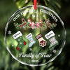 Custom Circle Glass Ornament - Personalized Christmas Birthday Gifts For Mom, Dad, Kids - Our First Christmas Together