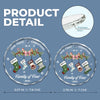Custom Circle Glass Ornament - Personalized Christmas Birthday Gifts For Mom, Dad, Kids - Our First Christmas Together
