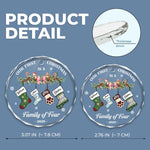 Custom Name Family Christmas Gifts - Personalized Glass Ornament