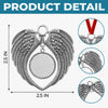 Custom Photo Metal Angel Wings Ornament - Personalized Pet Memorial Sympathy Gifts For Dogs, Cats - Forever Loved, Never Forgotten