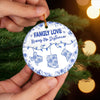 Custom Long Distance Ceramic Ornament - Personalized Christmas Birthday Gifts For Mom, Dad, Brother, Sister, Kids - Miles Apart But Always Close At Heart