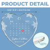 Custom Heart Glass Ornament - Personalized Anniversary Christmas Wedding Gifts For Husband And Wife, Him And Her - Married And Merry