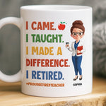 Custom Name Retired Teacher Gifts - Personalized Mugs