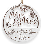 Custom Name First Christmas Gifts for Couples - Personalized Ornament