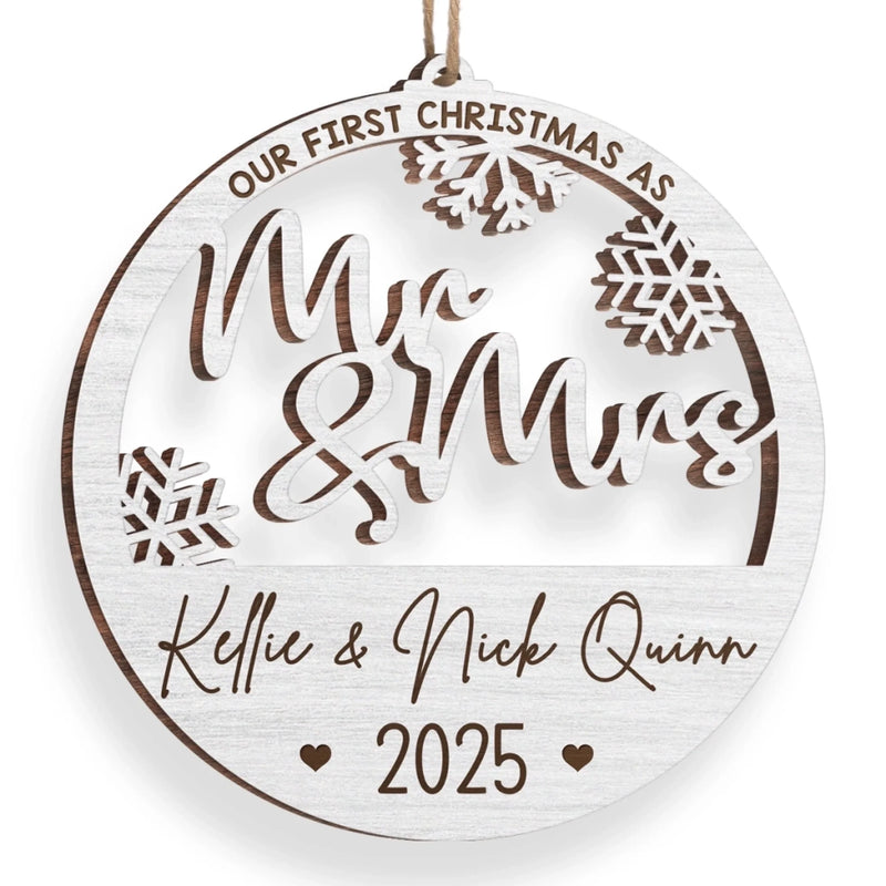 Custom Name First Christmas Gifts for Couples - Personalized Ornament