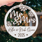 Custom Name First Christmas Gifts for Couples - Personalized Ornament