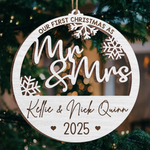 Custom Name First Christmas Gifts for Couples - Personalized Ornament