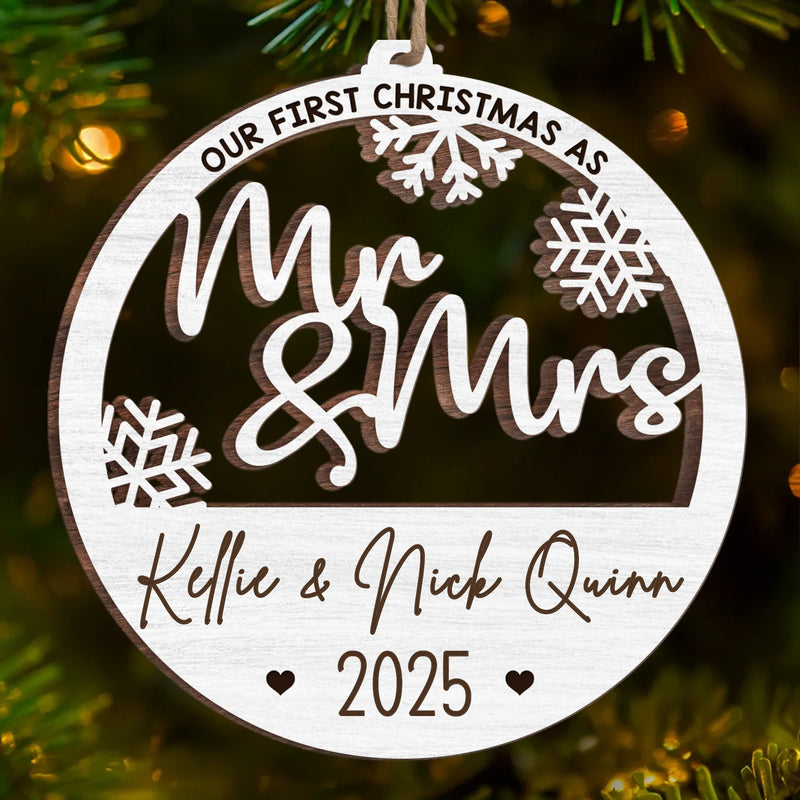 Custom Name First Christmas Gifts for Couples - Personalized Ornament