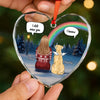Custom Heart Glass Ornament -  Personalized Pet Christmas Memorial Sympathy Gifts For Dogs, Cats - Still With Me