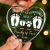Custom Heart Glass Ornament - Personalized Christmas Birthday Gifts For Mom, Dad, Kids - Home Is Our Haven