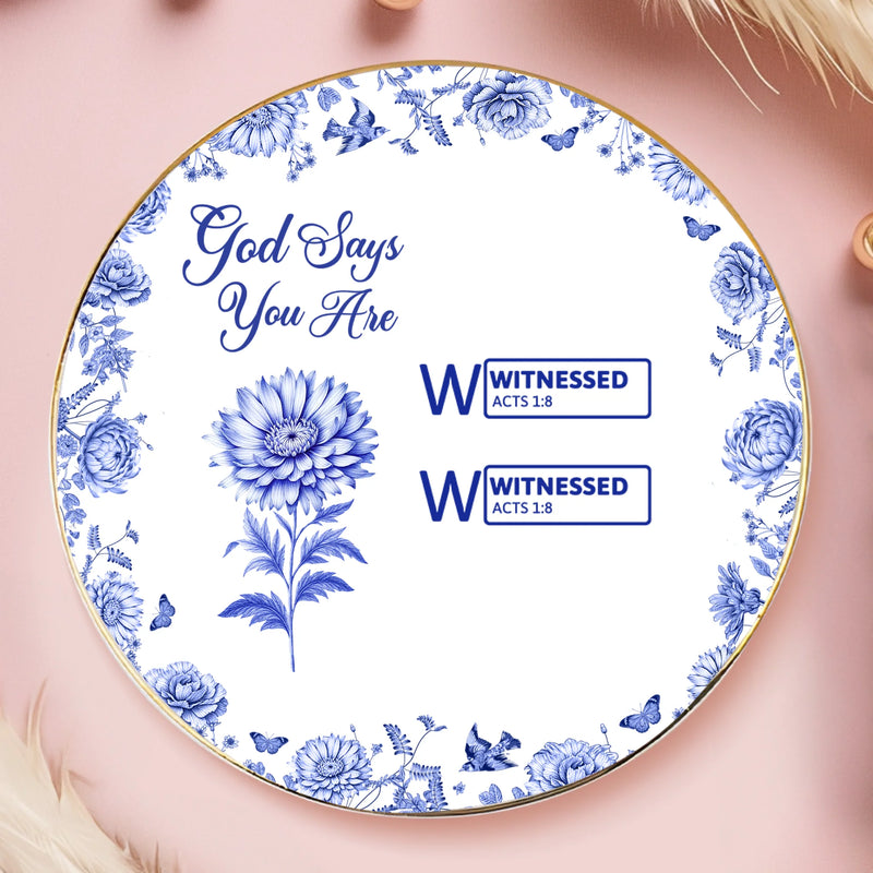 Custom Full-Print Round Jewelry Dish - Personalized Best Friend Birthday Gifts For Women, Besties, Sisters, BFF - Faith Defines You