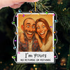 Custom Photo Funny Caricature Acrylic Ornament - Personalized Anniversary Christmas Wedding Gifts For Husband And Wife, Him And Her - Our Christmas Clause
