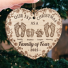 Custom Wood Ornament - Personalized Christmas Birthday Gifts For Mom, Dad, Kids - Home Is Together
