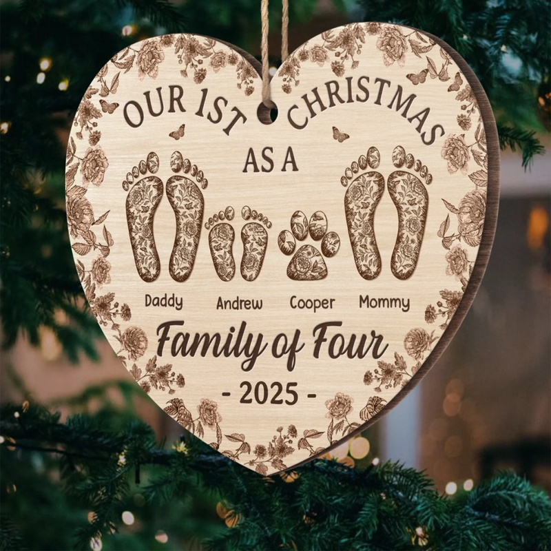 Custom Family Christmas Gifts - Personalized Ornament