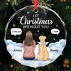 Custom Circle Glass Ornament - Personalized Pet Christmas Memorial Sympathy Gifts For Dogs - Missing You Always