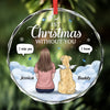 Custom Circle Glass Ornament - Personalized Pet Christmas Memorial Sympathy Gifts For Dogs - Missing You Always