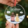 Custom Circle Glass Ornament - Personalized Pet Christmas Memorial Sympathy Gifts For Dogs - Missing You Always