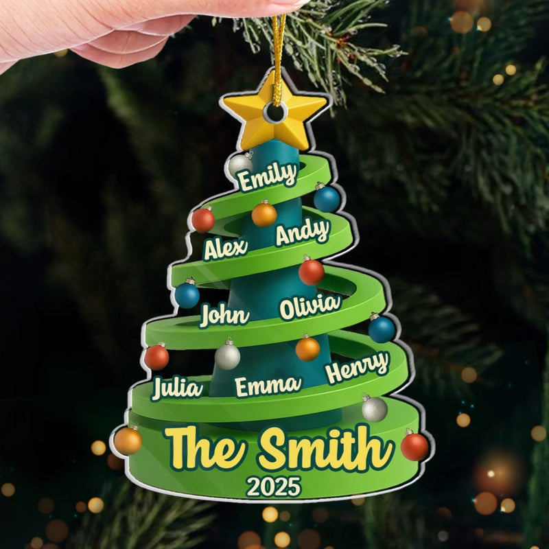 Custom Name Family Christmas Gifts - Personalized Ornament