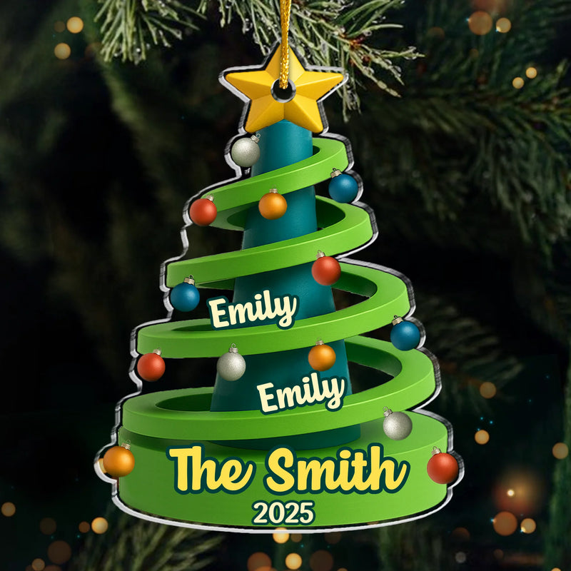 Custom Name Family Christmas Gifts - Personalized Ornament