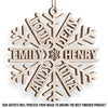 Custom Wood Ornament - Personalized Christmas Birthday Gifts For Mom, Dad, Kids - Snowed In With Love