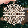Custom Wood Ornament - Personalized Christmas Birthday Gifts For Mom, Dad, Kids - Snowed In With Love