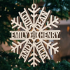 Custom Wood Ornament - Personalized Christmas Birthday Gifts For Mom, Dad, Kids - Snowed In With Love
