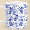 Custom Mug - Personalized Birthday Gifts For Dog Lovers, Dog Dad And Mom - Sip In Style, Bark In Blue