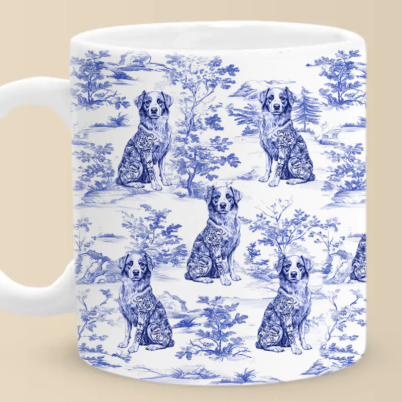 Custom Mug - Personalized Birthday Gifts For Dog Lovers, Dog Dad And Mom - Sip In Style, Bark In Blue