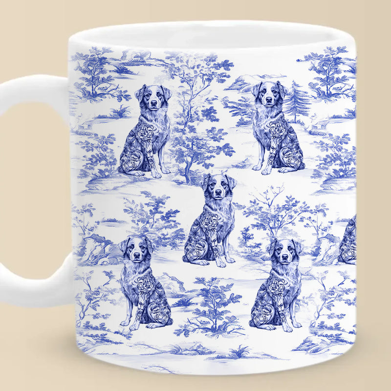 Custom Mug - Personalized Birthday Gifts For Dog Lovers, Dog Dad And Mom - Sip In Style, Bark In Blue