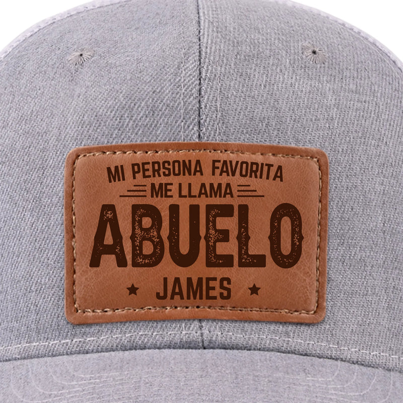 Gorra Con Parche De Cuero Personalizada - Regalos De Cumpleaños Personalizados Para Papá, Abuelo - Abuelos Llenos De Bendiciones