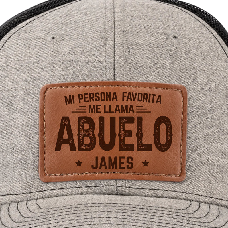 Gorra Con Parche De Cuero Personalizada - Regalos De Cumpleaños Personalizados Para Papá, Abuelo - Abuelos Llenos De Bendiciones