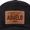 Gorra Con Parche De Cuero Personalizada - Regalos De Cumpleaños Personalizados Para Papá, Abuelo - Abuelos Llenos De Bendiciones