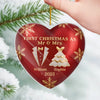 Custom Acrylic Ornament - Personalized Anniversary Christmas Wedding Gifts For Husband And Wife, Him And Her - Love Wrapped In Our First Christmas
