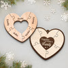 Custom Double Layer Wooden Ornament - Personalized Christmas Birthday Gifts For Mom, Dad, Kids - Pieces Of Our Heart