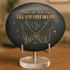 Custom Printed Rock - Personalized Anniversary Wedding Gifts For Husband And Wife, Him And Her - Hand In Hand, Come What May