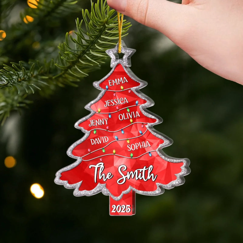 Custom Acrylic Ornament - Personalized Christmas Birthday Gifts For Mom, Dad, Kids - A Tree Full Of Memories