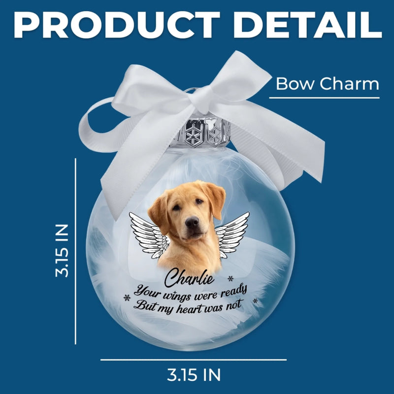Custom Photo Ornament Ball - Personalized Pet Memorial Sympathy Gifts For Dogs, Cats - Until We Meet Again