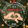Custom Circle Glass Ornament - Personalized Christmas Birthday Gifts For Mom, Dad, Kids - Forever Our Little One
