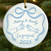 Custom Ceramic Ornament - Personalized Anniversary Christmas Wedding Gifts For Husband And Wife, Him And Her -  We Said Yes To Forever