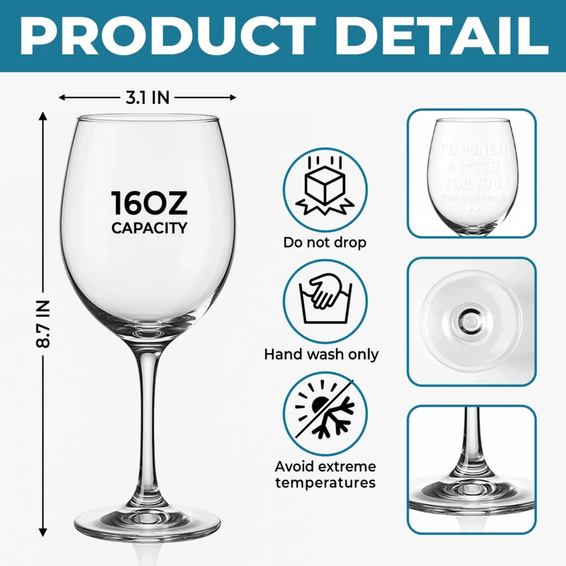 Custom Stemmed Wine Glass - Personalized Best Friend Birthday Gifts For Women, Besties, Sisters, BFF - Through All Seasons, Still Side by Side