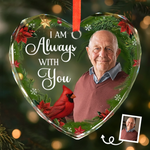 Custom Photo Christmas Remembrance Gifts - Personalized Glass Ornament