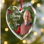 Custom Photo Christmas Remembrance Gifts - Personalized Glass Ornament