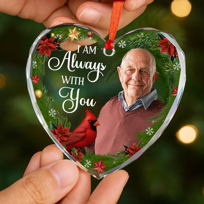 Custom Photo Christmas Remembrance Gifts - Personalized Glass Ornament